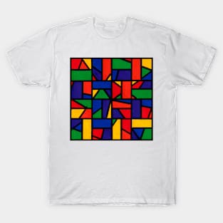 Rainbow Geometric Abstract Acrylic Painting III T-Shirt